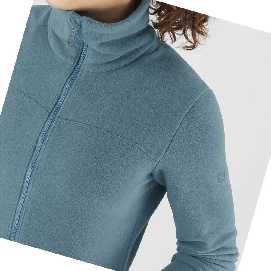 Sudadera Con Capucha Salomon ESSENTIAL COSY FLEECE Mujer Azules | MX 2514HAP